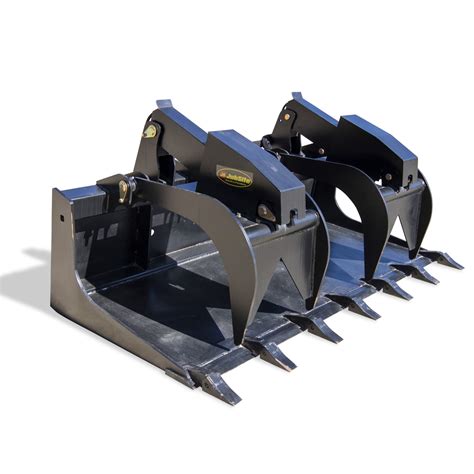 bucket thumb grapple for skid steer|skid steer scrap grapple bucket.